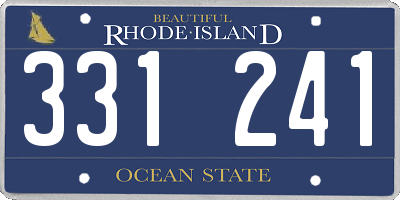 RI license plate 331241