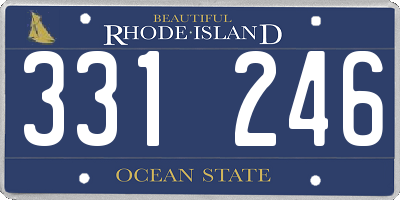 RI license plate 331246