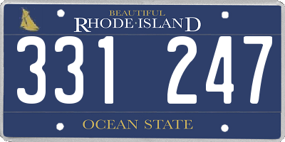 RI license plate 331247