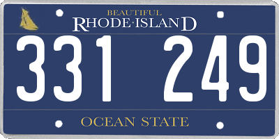 RI license plate 331249