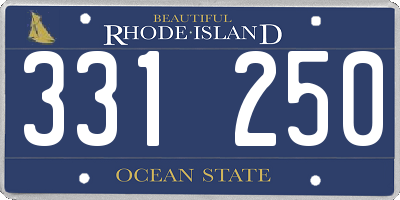 RI license plate 331250