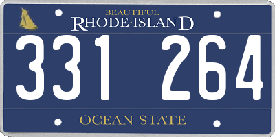 RI license plate 331264