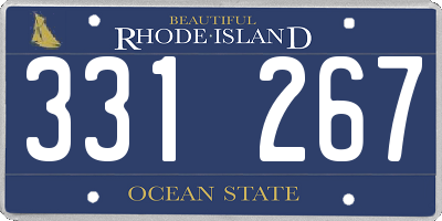 RI license plate 331267