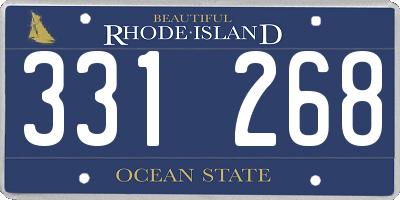 RI license plate 331268