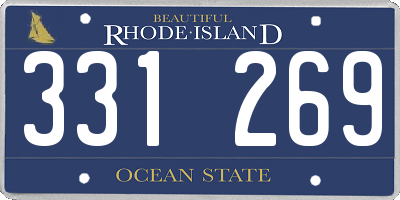 RI license plate 331269