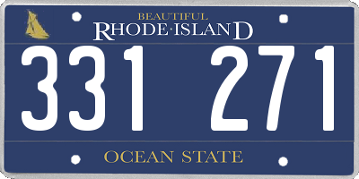 RI license plate 331271