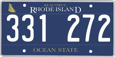 RI license plate 331272
