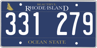 RI license plate 331279