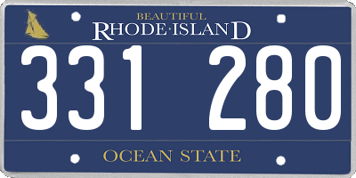 RI license plate 331280