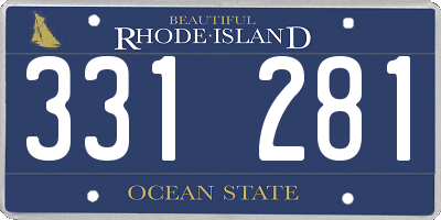 RI license plate 331281