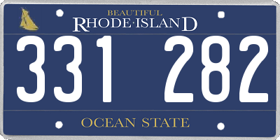 RI license plate 331282