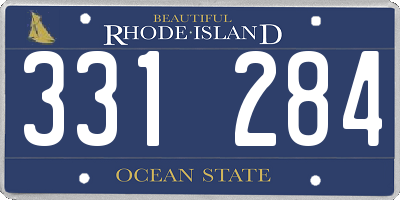 RI license plate 331284