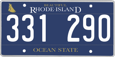RI license plate 331290