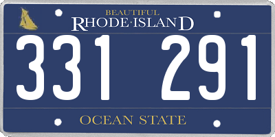 RI license plate 331291