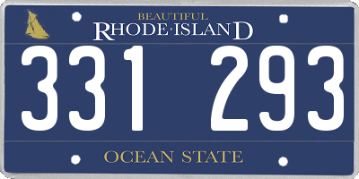 RI license plate 331293