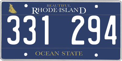 RI license plate 331294
