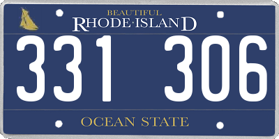 RI license plate 331306