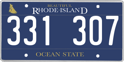 RI license plate 331307