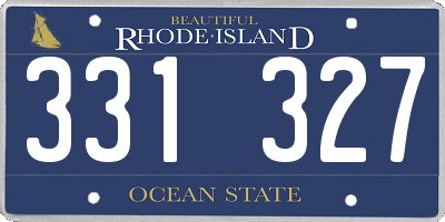 RI license plate 331327