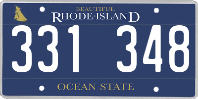 RI license plate 331348