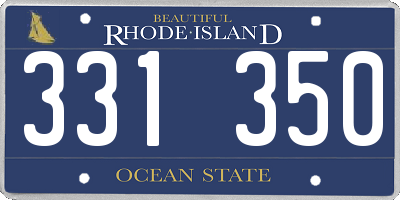 RI license plate 331350