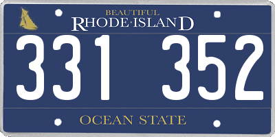 RI license plate 331352