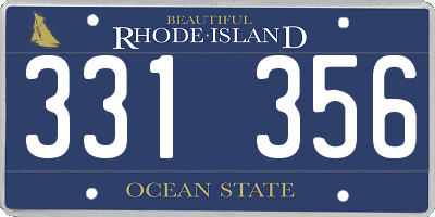 RI license plate 331356