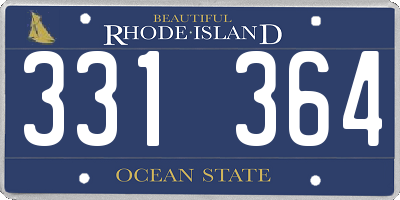 RI license plate 331364