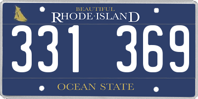 RI license plate 331369