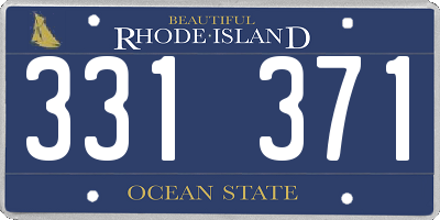 RI license plate 331371
