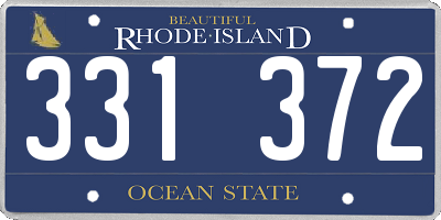 RI license plate 331372