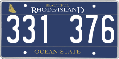 RI license plate 331376