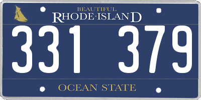 RI license plate 331379