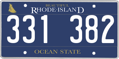 RI license plate 331382
