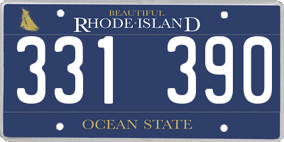 RI license plate 331390