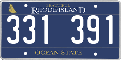 RI license plate 331391