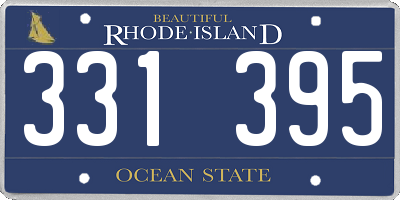 RI license plate 331395
