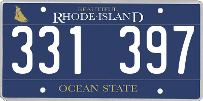 RI license plate 331397