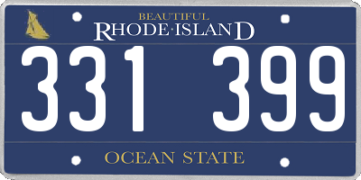 RI license plate 331399