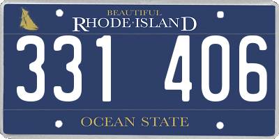 RI license plate 331406