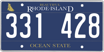 RI license plate 331428