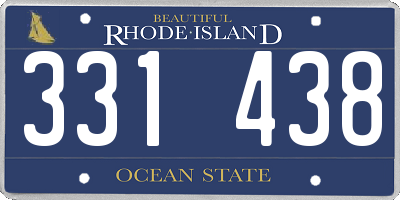 RI license plate 331438