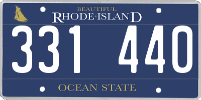 RI license plate 331440