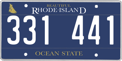 RI license plate 331441