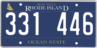 RI license plate 331446