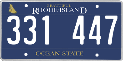 RI license plate 331447