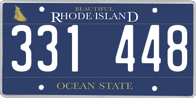 RI license plate 331448