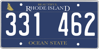 RI license plate 331462
