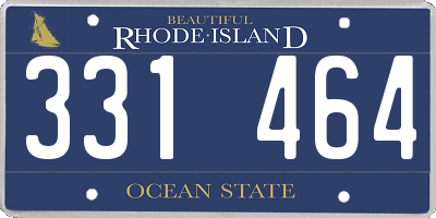 RI license plate 331464
