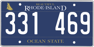RI license plate 331469